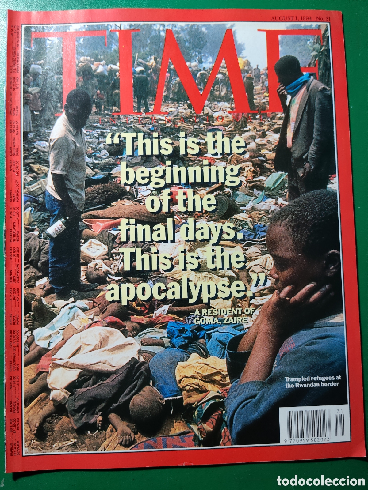 Coleccionismo de revistas y peri&oacute;dicos: Revista TIME 31 agosto 1994 n&deg;31