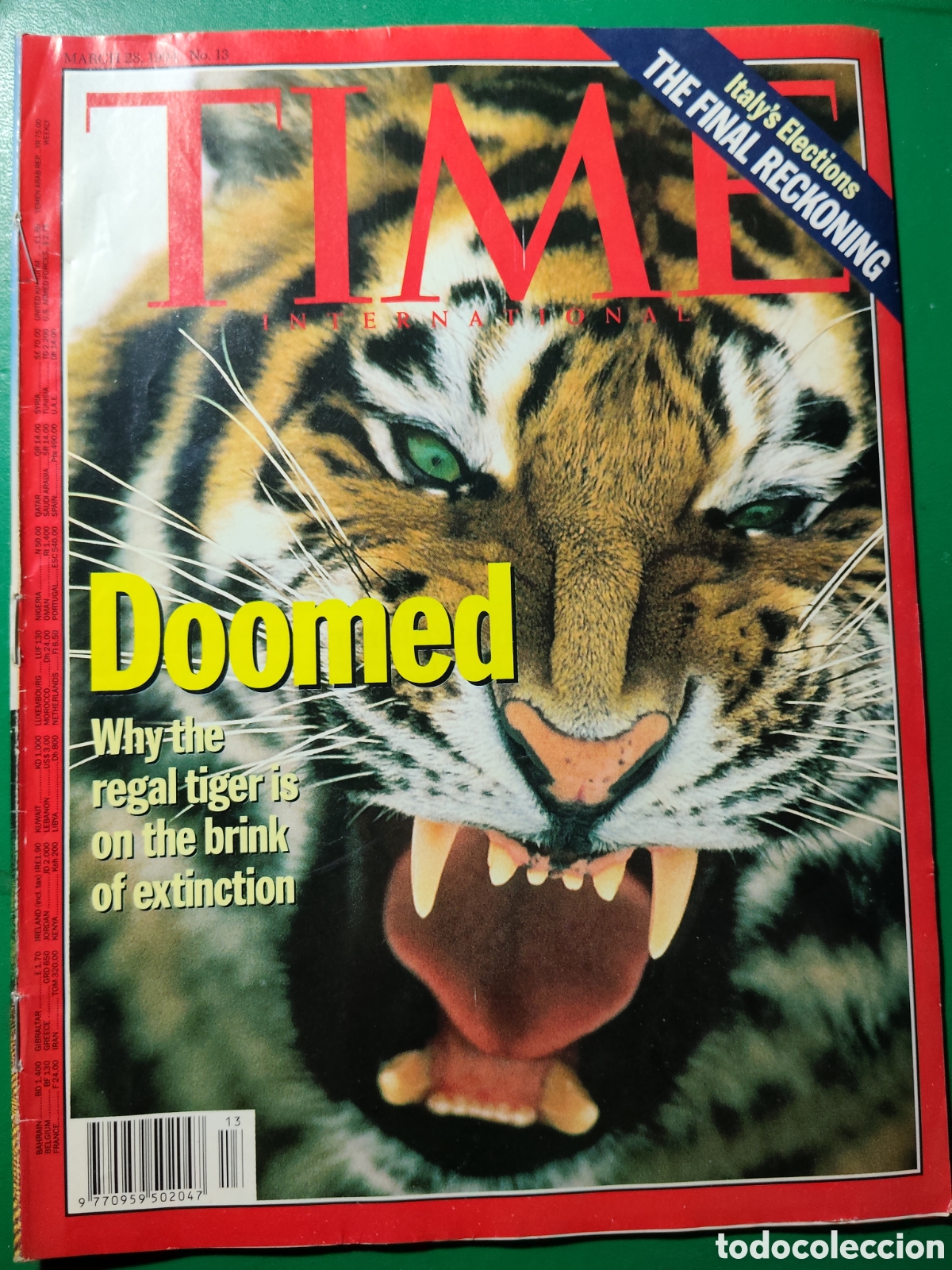 Coleccionismo de revistas y peri&oacute;dicos: Revista TIME 28 marzo 1994 n&deg;13