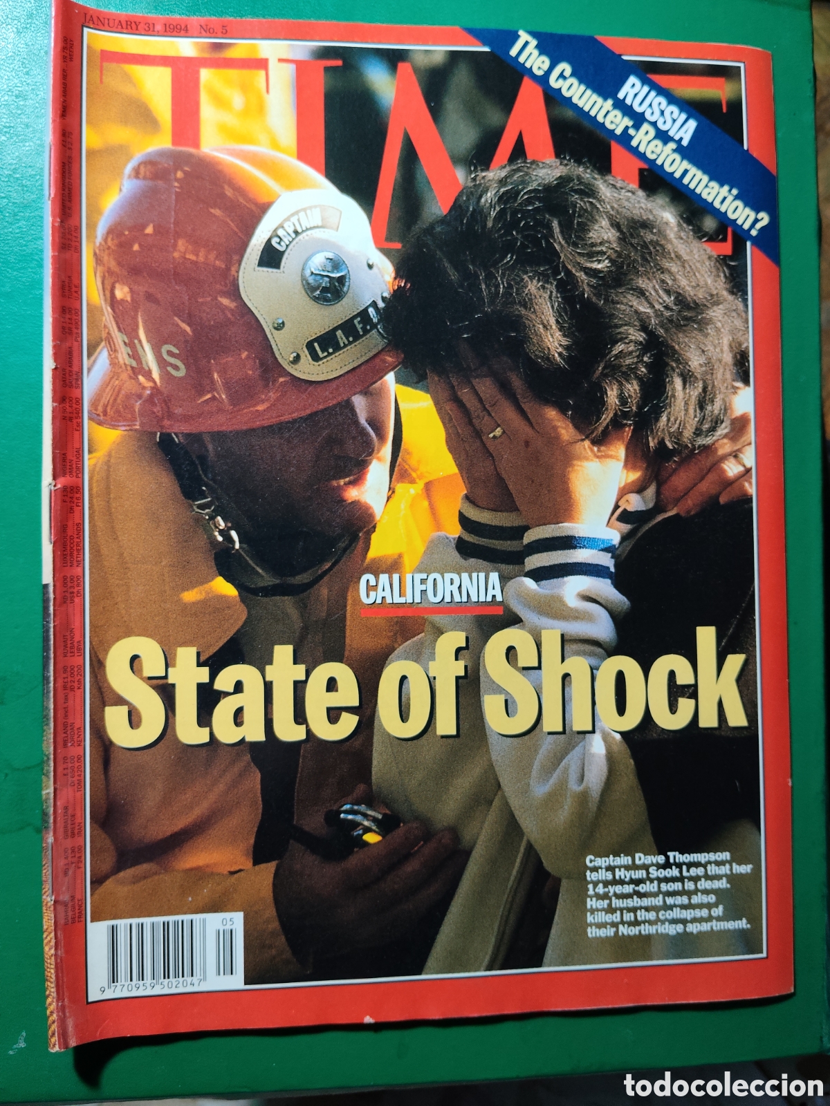 Coleccionismo de revistas y peri&oacute;dicos: Revista TIME 31 enero 1994 n&deg;5