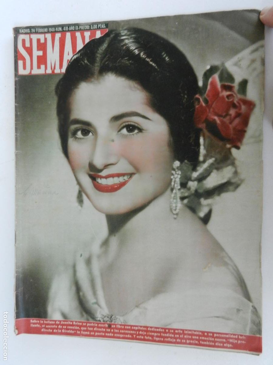 Coleccionismo de revistas y peri&oacute;dicos: SEMANA REVISTA N&ordm; 418 -02-1948-JUANITA REINA - CENIZAS DE GHANDI - ARTICULOS DE LA EPOCA
