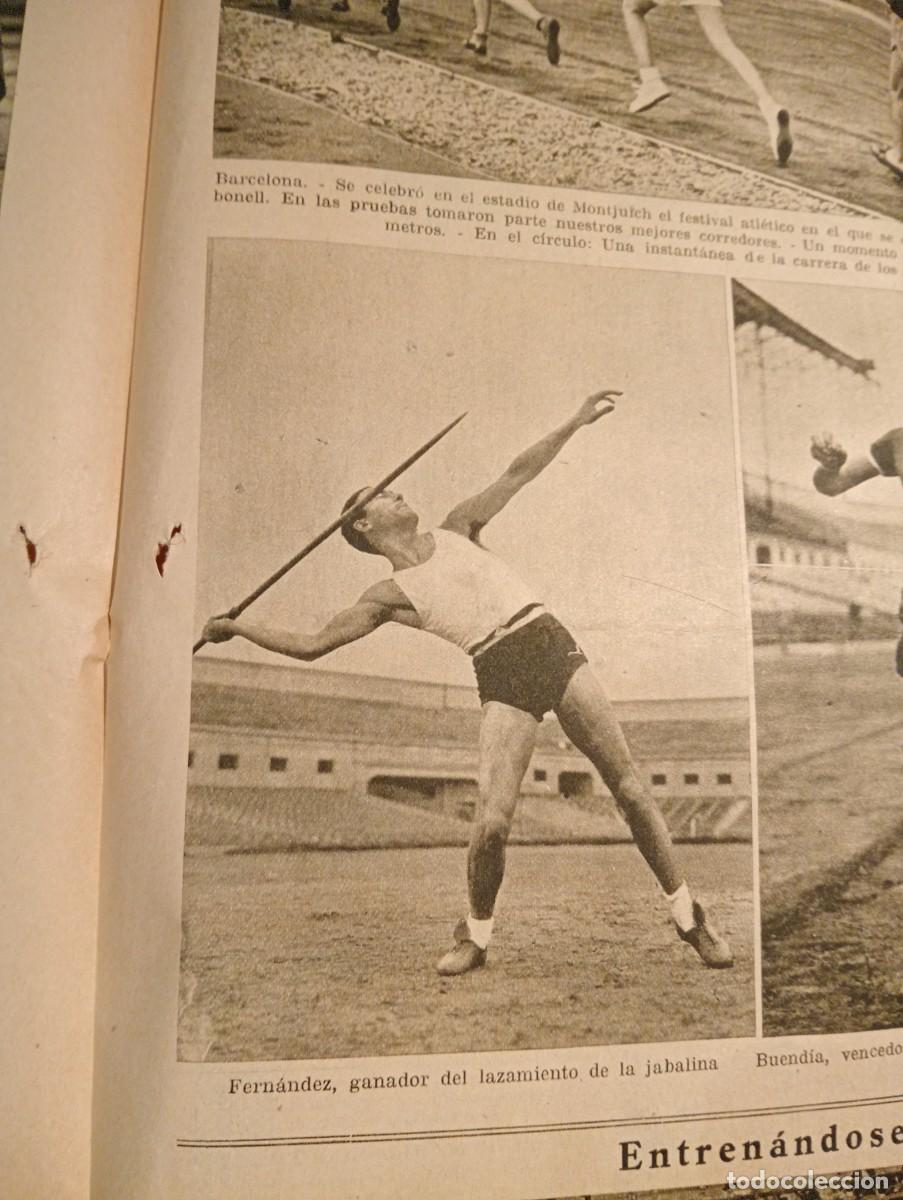 Coleccionismo de revistas y peri&oacute;dicos: VANGUARDIA 1936 TROFEO PAULINO CARBONELL PUJOL BUENDIA LANZAMIENTO DE JABALINA CACAOLAT