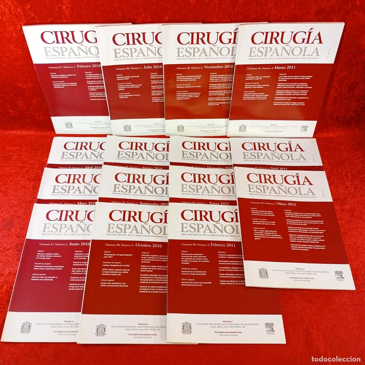 Coleccionismo de revistas y peri&oacute;dicos: CIRUG&Iacute;A ESPA&Ntilde;OLA - &Oacute;RGANO OFICIAL DE LA ASOCIACION ESPA&Ntilde;OLA DE CIRUJANOS - LOTE 15 REVISTAS / 4933