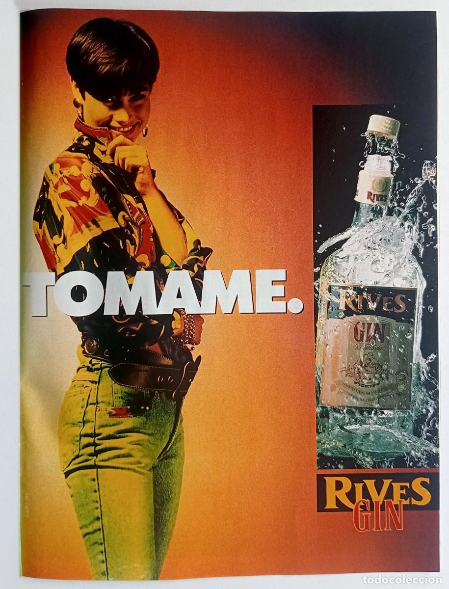 Coleccionismo de revistas y peri&oacute;dicos: COLECCIONISMO PAPEL ANUNCIO PUBLICITARIO BEBIDAS: GINEBRA RIVES