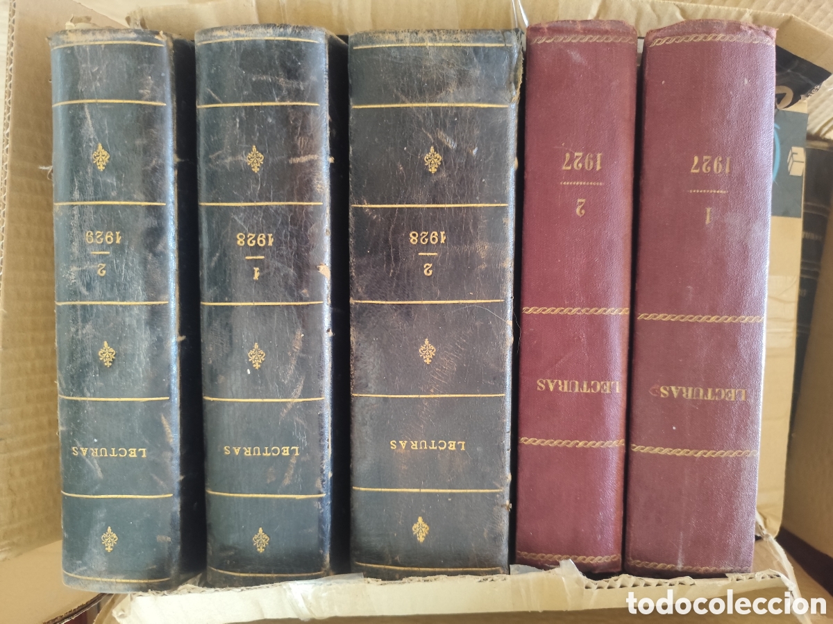 Coleccionismo de revistas y peri&oacute;dicos: Colecci&oacute;n Revista Lecturas A&ntilde;os 1927 1928 1929 - 5 Vol&uacute;menes Ilustrados &Eacute;poca
