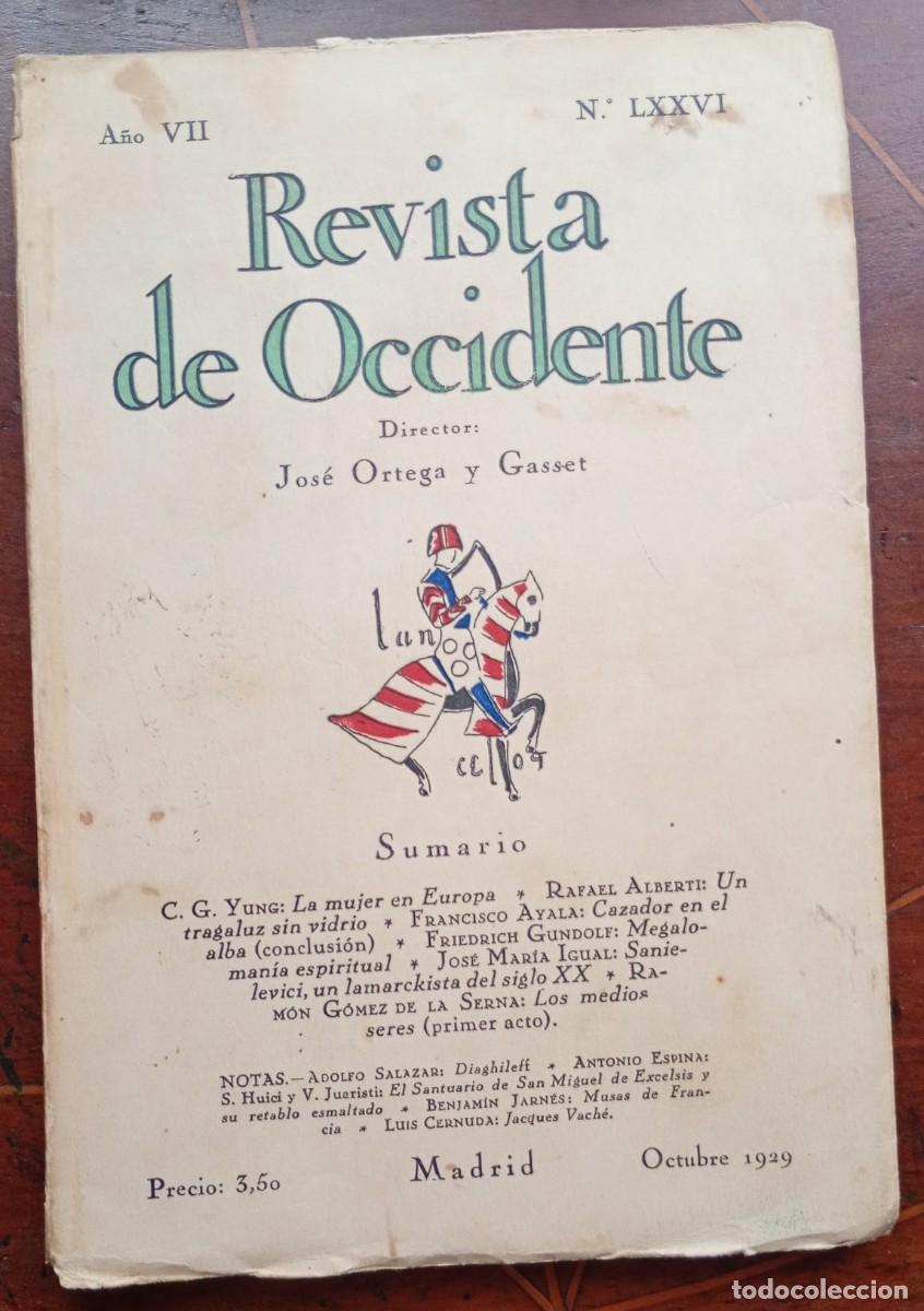 Coleccionismo de revistas y peri&oacute;dicos: REVISTA DE OCCIDENTE Octubre 1929