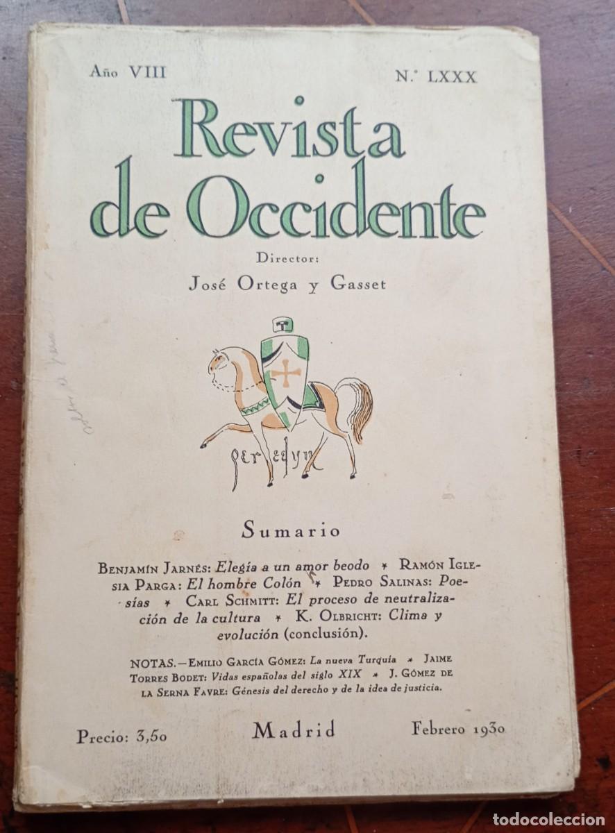 Coleccionismo de revistas y peri&oacute;dicos: REVISTA DE OCCIDENTE Febrero 1930