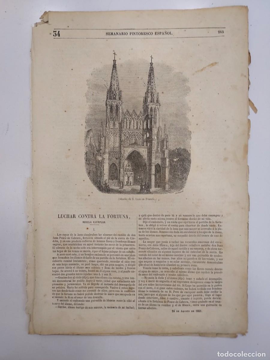Coleccionismo de revistas y peri&oacute;dicos: SEMANARIO PINTORESCO ESPA&Ntilde;OL 1851 334. ADOLFO CASTRO. GRABADO REINA LEONOR TOLEDO. RAMON NAVARRETE
