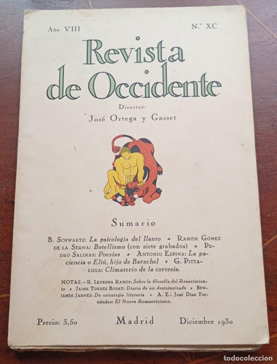 Coleccionismo de revistas y peri&oacute;dicos: REVISTA DE OCCIDENTE Diciembre 1930