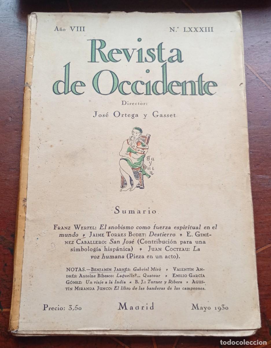 Coleccionismo de revistas y peri&oacute;dicos: REVISTA DE OCCIDENTE Mayo 1930