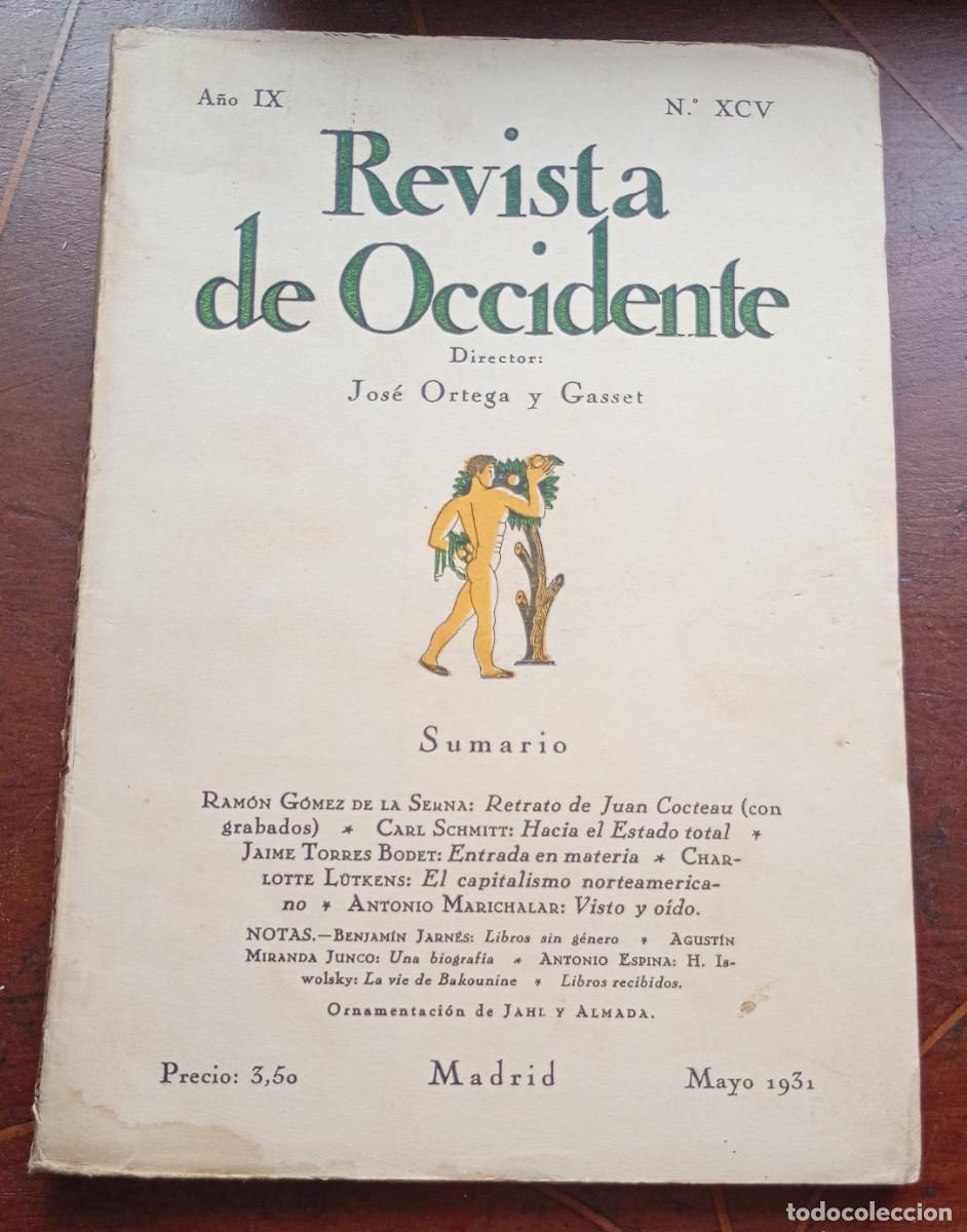 Coleccionismo de revistas y peri&oacute;dicos: REVISTA DE OCCIDENTE Mayo 1931