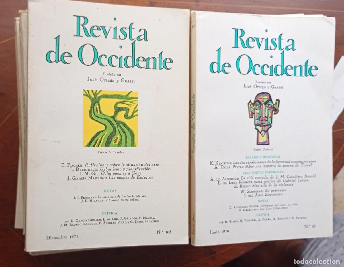 Coleccionismo de revistas y peri&oacute;dicos: REVISTA DE OCCIDENTE - los a&ntilde;os 70 - 55 unidades