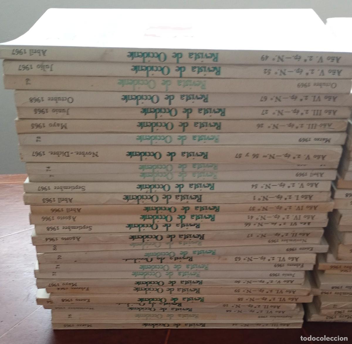 Coleccionismo de revistas y peri&oacute;dicos: REVISTA DE OCCIDENTE - los a&ntilde;os 60 - 54 unidades