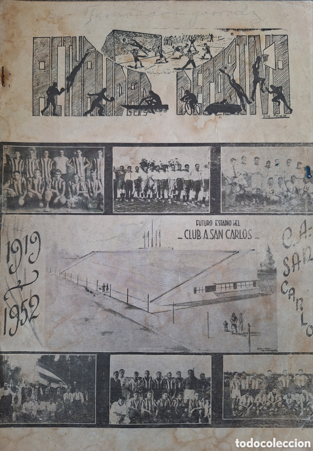 Coleccionismo de revistas y peri&oacute;dicos: REVISTA DE SAN CARLOS 1952 GUALBERTO MENDEZ JULIO GALARZA CHIAPPARA CACHO ODIZZIO SALAZAR Y MAS