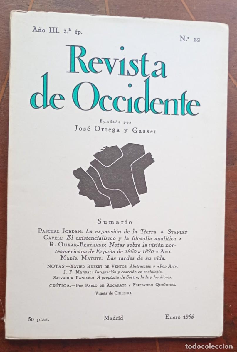 Coleccionismo de revistas y peri&oacute;dicos: REVISTA DE OCCIDENTE Enero 1965 NUEVO - NO LEIDO