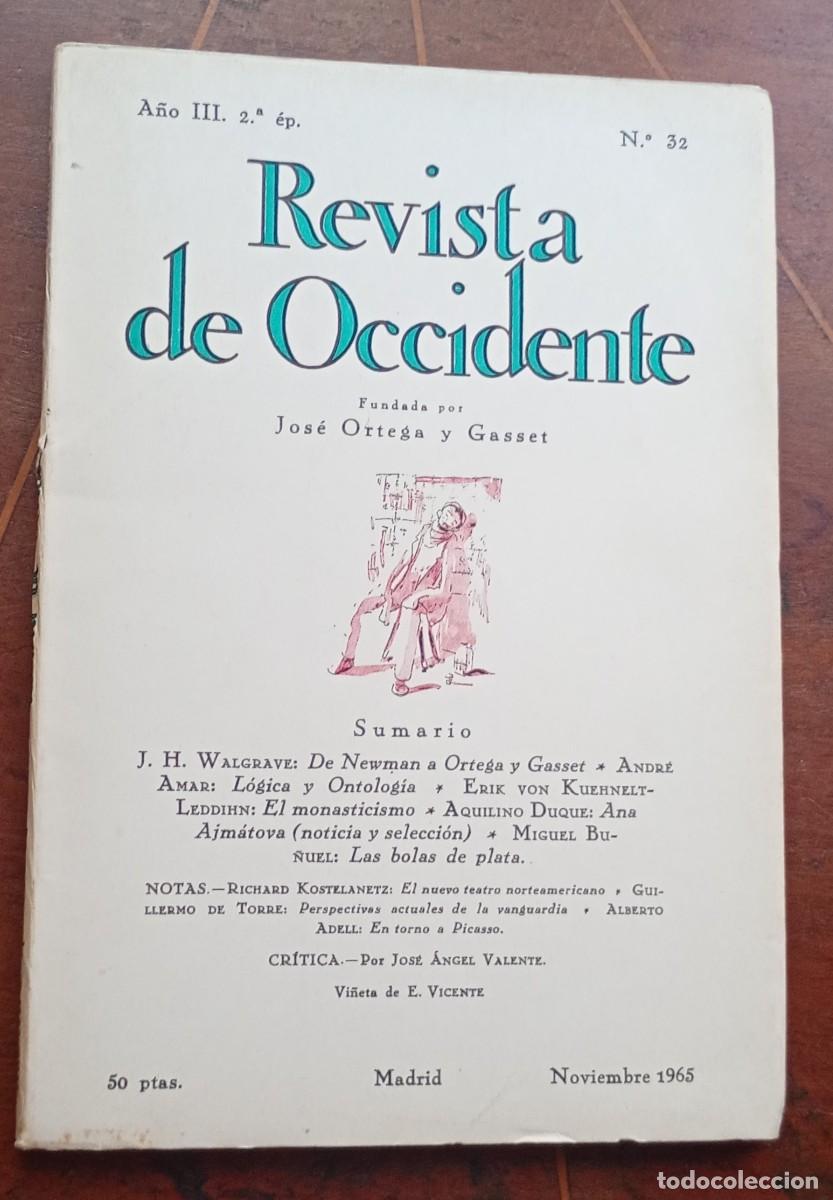 Coleccionismo de revistas y peri&oacute;dicos: REVISTA DE OCCIDENTE Noviembre 1965 NUEVO - NO LEIDO