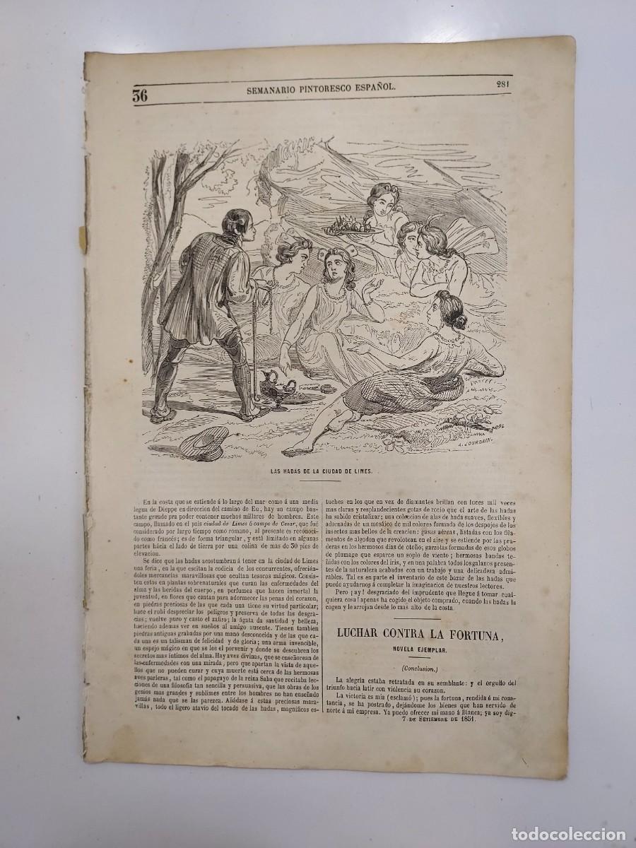 Coleccionismo de revistas y peri&oacute;dicos: SEMANARIO PINTORESCO ESPA&Ntilde;OL 1851 36. GRABADOS TOLEDO RUINAS PALACIO, JORGE JUAN. ADOLFO CASTRO