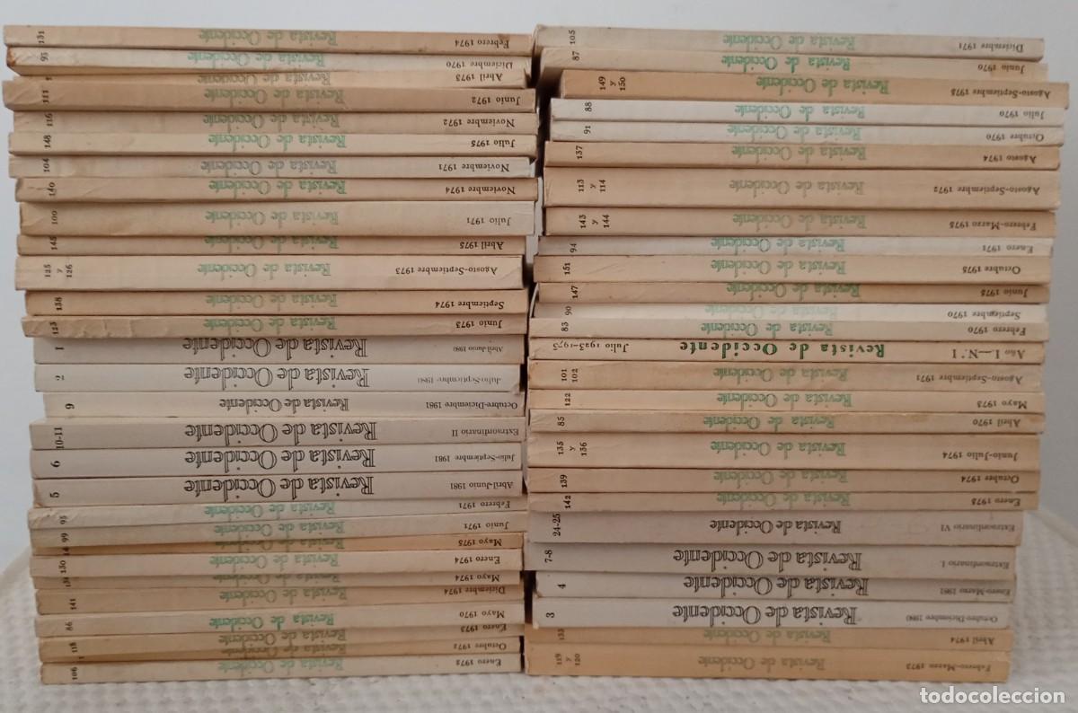 Coleccionismo de revistas y peri&oacute;dicos: REVISTA DE OCCIDENTE - los a&ntilde;os 70 y 80 - 55 unidades