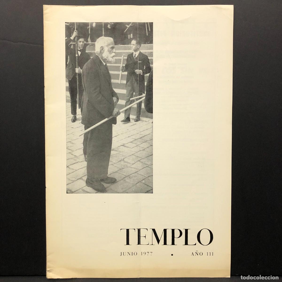 Collectionnisme de Revues et Journaux: TEMPLO - REVISTA DE LA SAGRADA FAM&Iacute;LIA DE BARCELONA - ANTONI GAUD&Iacute; - JUNIO 1977 / 5210