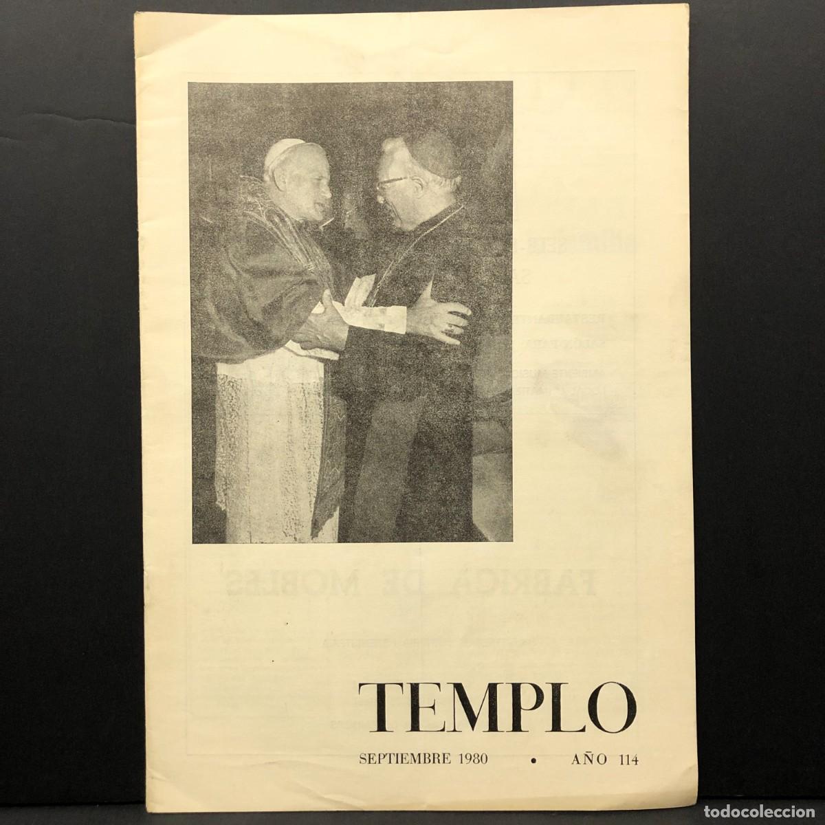 Coleccionismo de revistas y peri&oacute;dicos: TEMPLO - REVISTA DE LA SAGRADA FAM&Iacute;LIA DE BARCELONA - ANTONI GAUD&Iacute; - SEPTIEMBRE 1980 / 5220