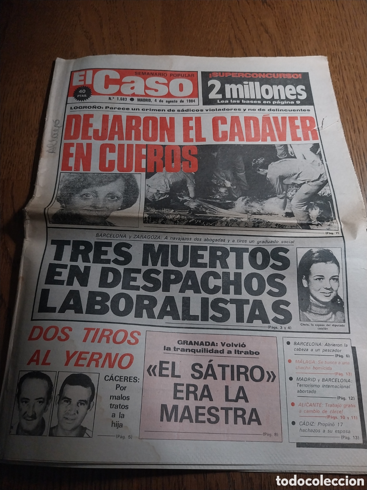 Coleccionismo de revistas y peri&oacute;dicos: EL CASO 1984 ITRABO ERA LA MAESTRA