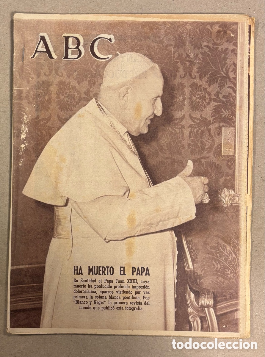 Coleccionismo de revistas y peri&oacute;dicos: ABC (4 DE JUNIO DE 1963). HA MUERTO EL PAPA JUAN XXIII,&hellip;