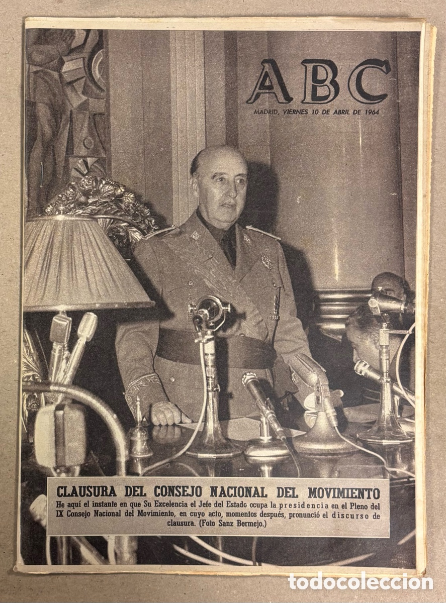 Coleccionismo de revistas y peri&oacute;dicos: ABC (10 DE JULIO DE 1964). CLAUSURA DEL CONSEJO NACIONAL DEL MOVIMIENTO,&hellip;