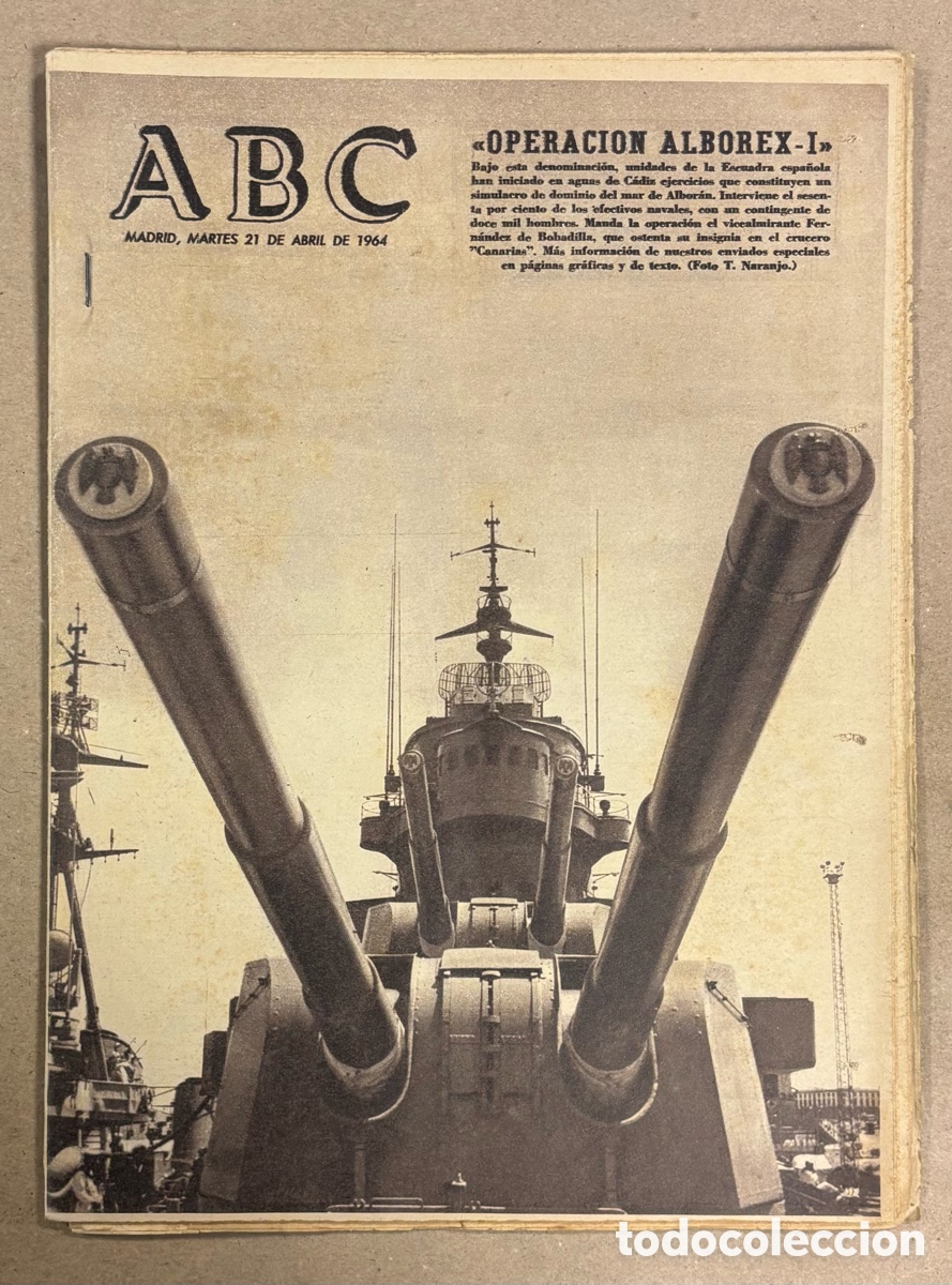 Coleccionismo de revistas y peri&oacute;dicos: ABC (21 DE ABRIL DE 1964). OPERACI&Oacute;N MILITAR ALBOREX I EN AGUAS DE C&Aacute;DIZ,&hellip;