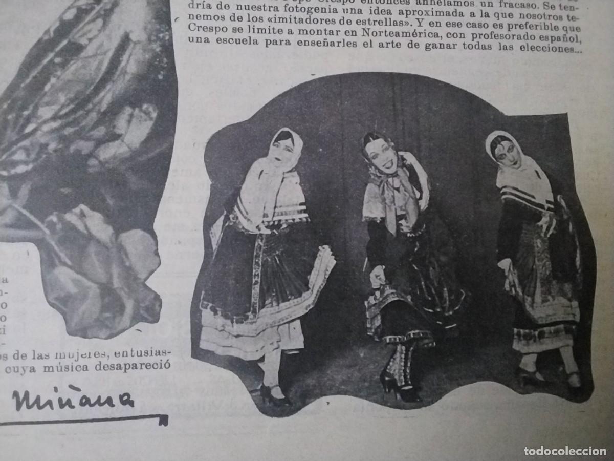 Coleccionismo de revistas y peri&oacute;dicos: ANTONIA MERCE LA GRAN ARGENTINA BALLETS ESPA&Ntilde;OLES CASTA&Ntilde;UELAS HOJA A&Ntilde;O 1928