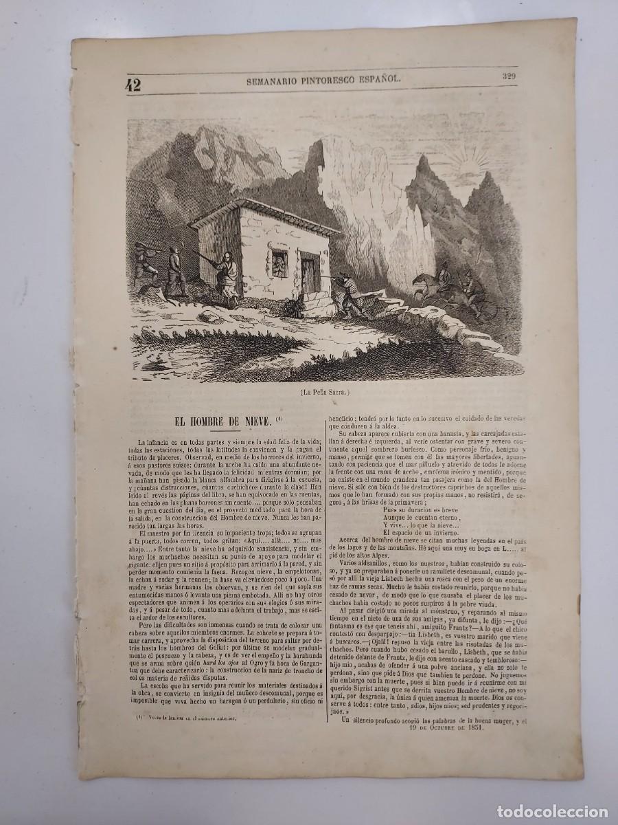 Coleccionismo de revistas y peri&oacute;dicos: SEMANARIO PINTORESCO ESPA&Ntilde;OL 1851 42. TIRSO DE MOLINA. VICENTE ESPINEL Ronda. LARRA FERNAN CABALLERO