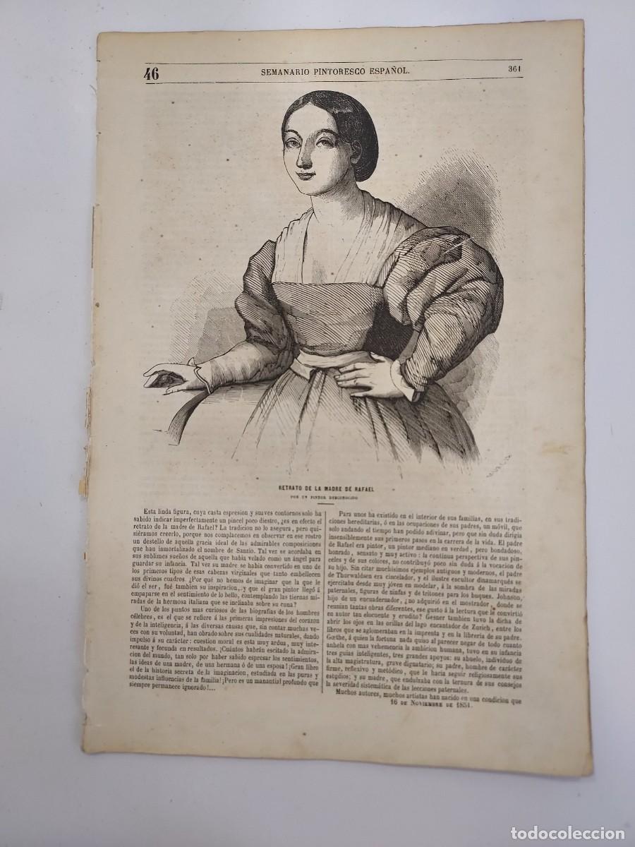Coleccionismo de revistas y peri&oacute;dicos: SEMANARIO PINTORESCO ESPA&Ntilde;OL 1851 46. EL AMOR DE LA CASTELLANA, Santiago Iglesias, Montejo Aranda
