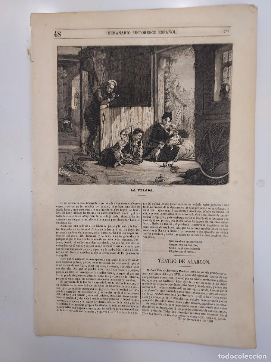 Coleccionismo de revistas y peri&oacute;dicos: SEMANARIO PINTORESCO ESPA&Ntilde;OL 1851 48. TEATRO ALARCON. CUEVA HERCULES TOLEDO. PUENTE OZAETA VERGARA