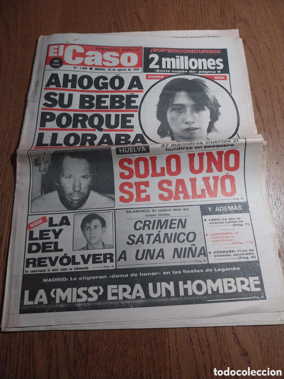 Coleccionismo de revistas y peri&oacute;dicos: EL CASO 1984 NAUFRAGIO ISLAMAR III HUELVA