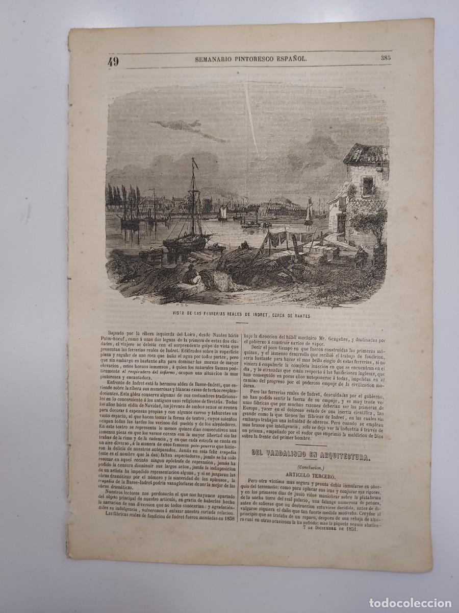 Coleccionismo de revistas y peri&oacute;dicos: SEMANARIO PINTORESCO ESPA&Ntilde;OL 1851 49. IGLESIA DE MARCELLE, Coru&ntilde;a. EL PASIEGO Santander. Jean CHOUAN