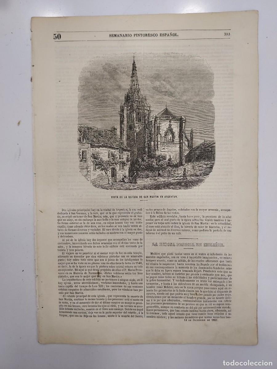 Coleccionismo de revistas y peri&oacute;dicos: SEMANARIO PINTORESCO ESPA&Ntilde;OL 1851 50. NICOLAS ANTONIO. VALLE DE BASALVA GUIPUZCOA, VERGARA?