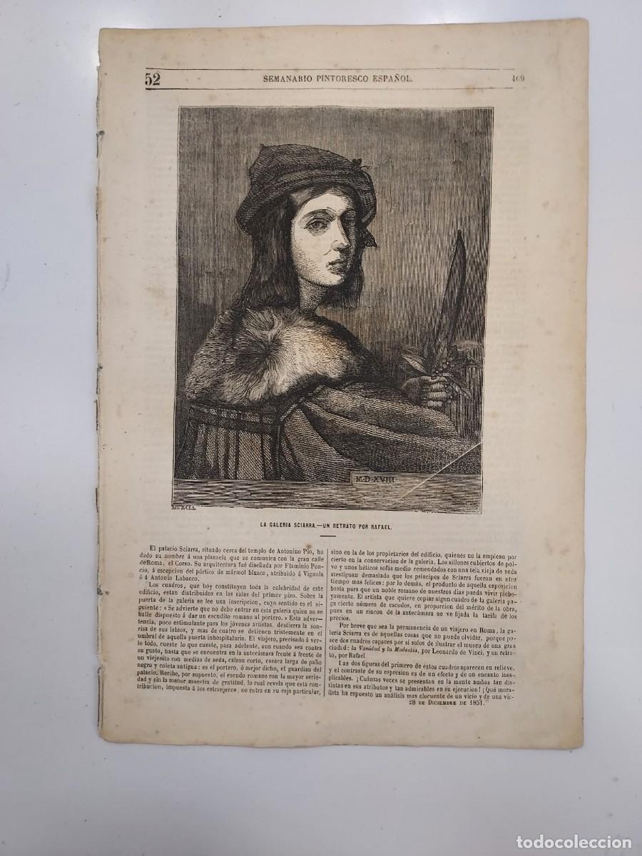 Coleccionismo de revistas y peri&oacute;dicos: SEMANARIO PINTORESCO ESPA&Ntilde;OL 1851 52. SAN SALVADOR, Oviedo. FERNAN CABALLERO. VERGARA. MIGUEL MA&Ntilde;ARA