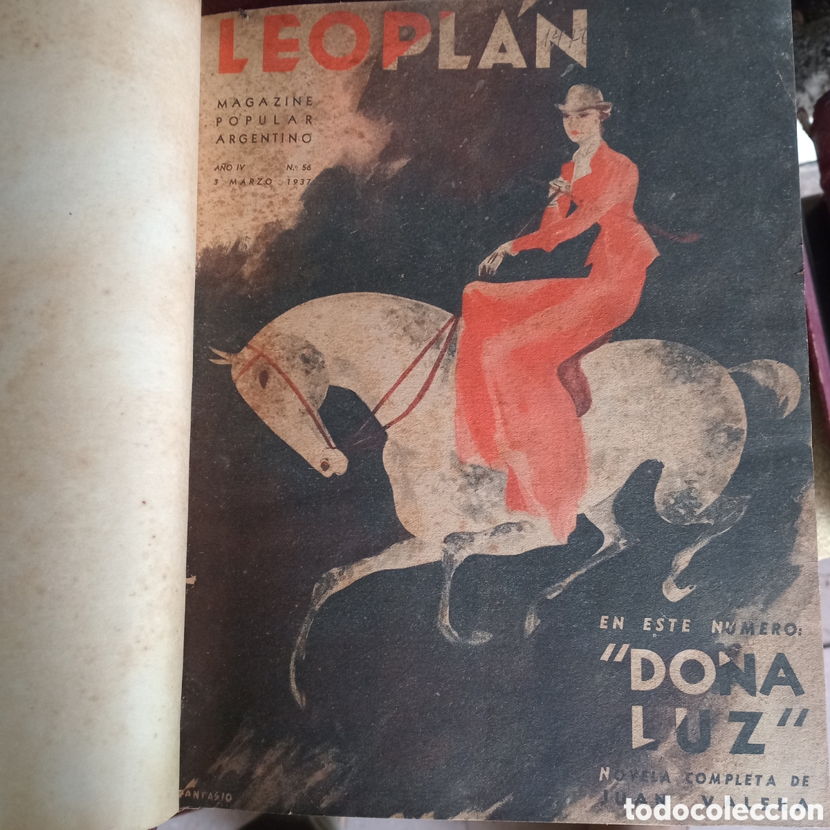 Coleccionismo de revistas y peri&oacute;dicos: NUMERO 56 DEL 03 DE MARZO DE 1937. REVISTA LEOPLAN INDICE EN LAS FOTOS A MIRAR