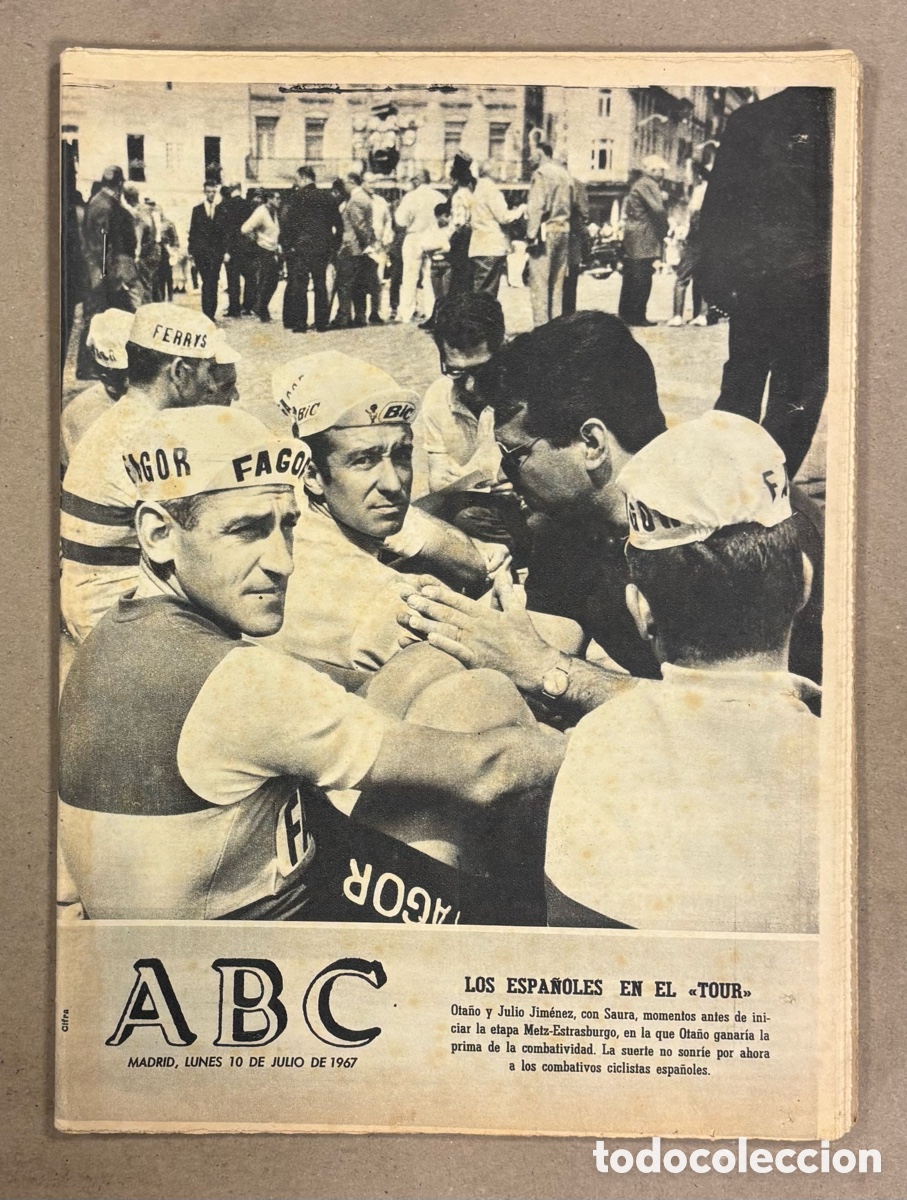 Coleccionismo de revistas y peri&oacute;dicos: ABC (10 DE JUNIO DE 1967). LOS ESPA&Ntilde;OLES EN EL TOUR DE FRANCIA: OTA&Ntilde;O Y JULIO JIM&Eacute;NEZ,&hellip;