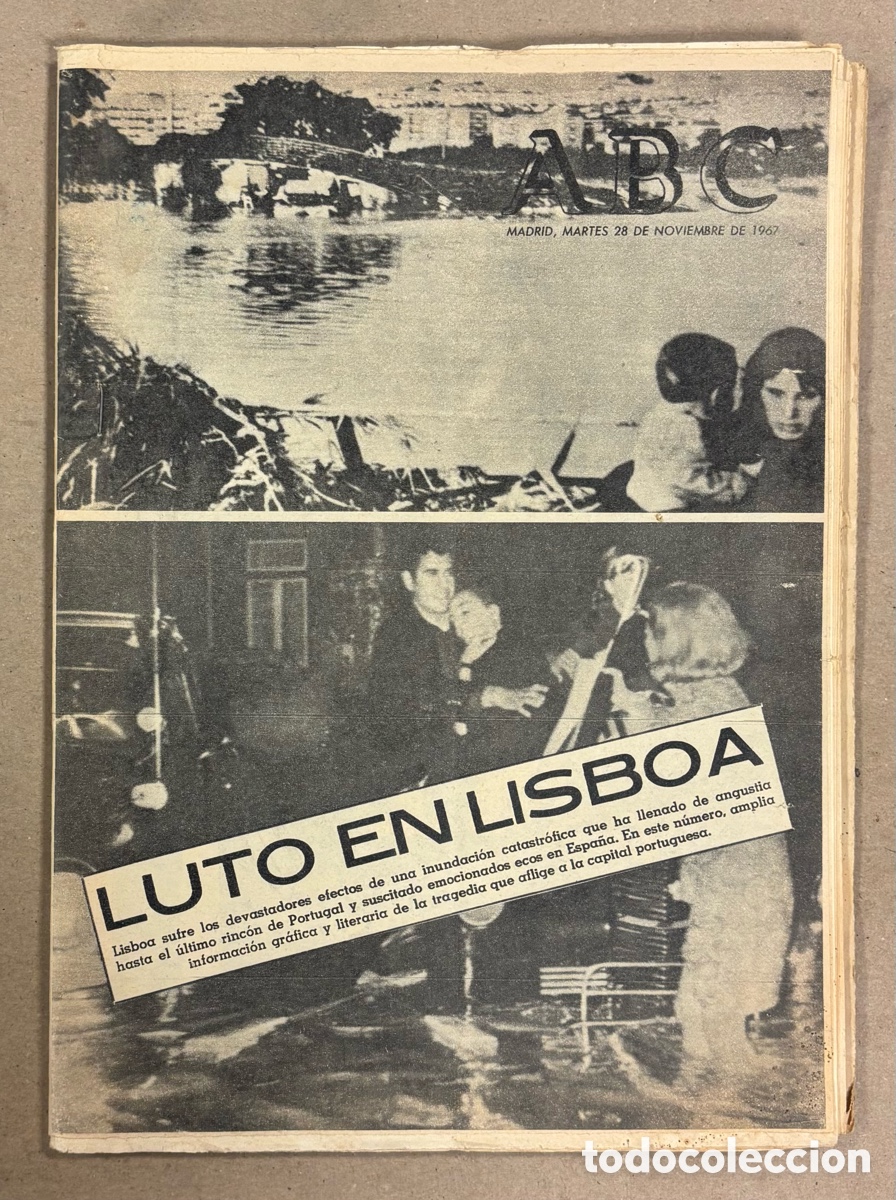 Coleccionismo de revistas y peri&oacute;dicos: ABC (28 DE NOVIEMBRE DE 1967). LUTO EN LISBOA INUNDACI&Oacute;N CATASTR&Oacute;FICA,&hellip;
