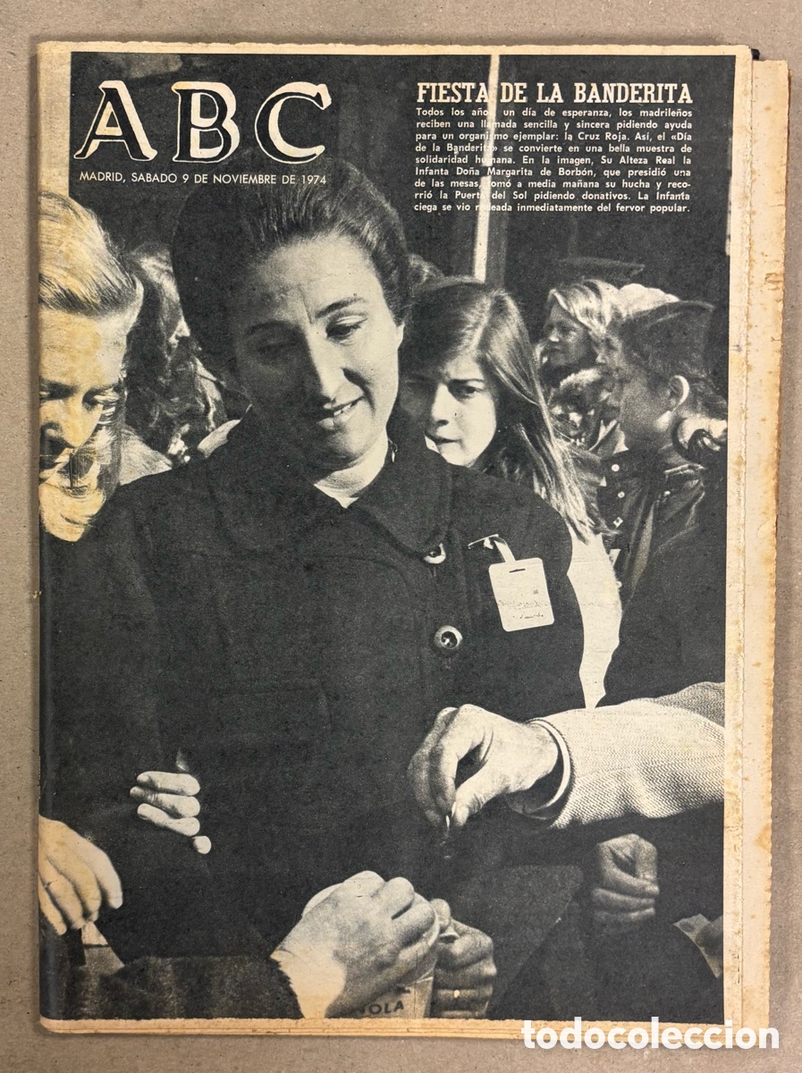 Coleccionismo de revistas y peri&oacute;dicos: ABC (9 DE NOVIEMBRE DE 1974). FIESTA DE LA BANDERITA,&hellip;