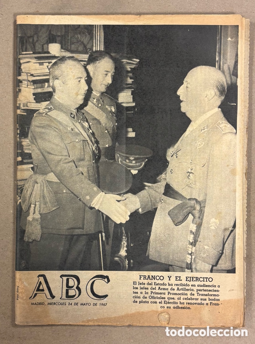 Coleccionismo de revistas y peri&oacute;dicos: ABC (24 DE MAYO DE 1968). FRANCO Y EL EJ&Eacute;RCITO,..