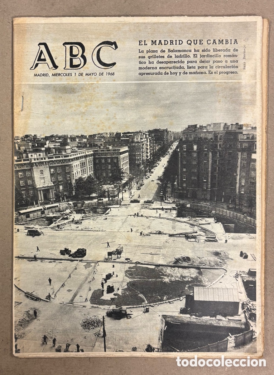 Coleccionismo de revistas y peri&oacute;dicos: ABC (1 DE MAYO DE 1968). PLAZA DE SALAMANCA, EL MADRID QUE CAMBIA,&hellip;