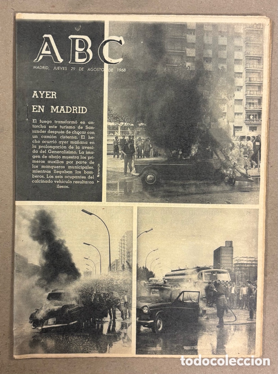 Coleccionismo de revistas y peri&oacute;dicos: ABC (29 DE AGOSTO DE 1968). AYER EN MADRID AVENIDA DEL GENERALISIMO,&hellip;