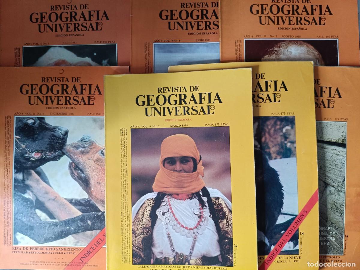 Coleccionismo de revistas y peri&oacute;dicos: Colecci&oacute;n de 6 ejemplares de Geograf&iacute;a Universal