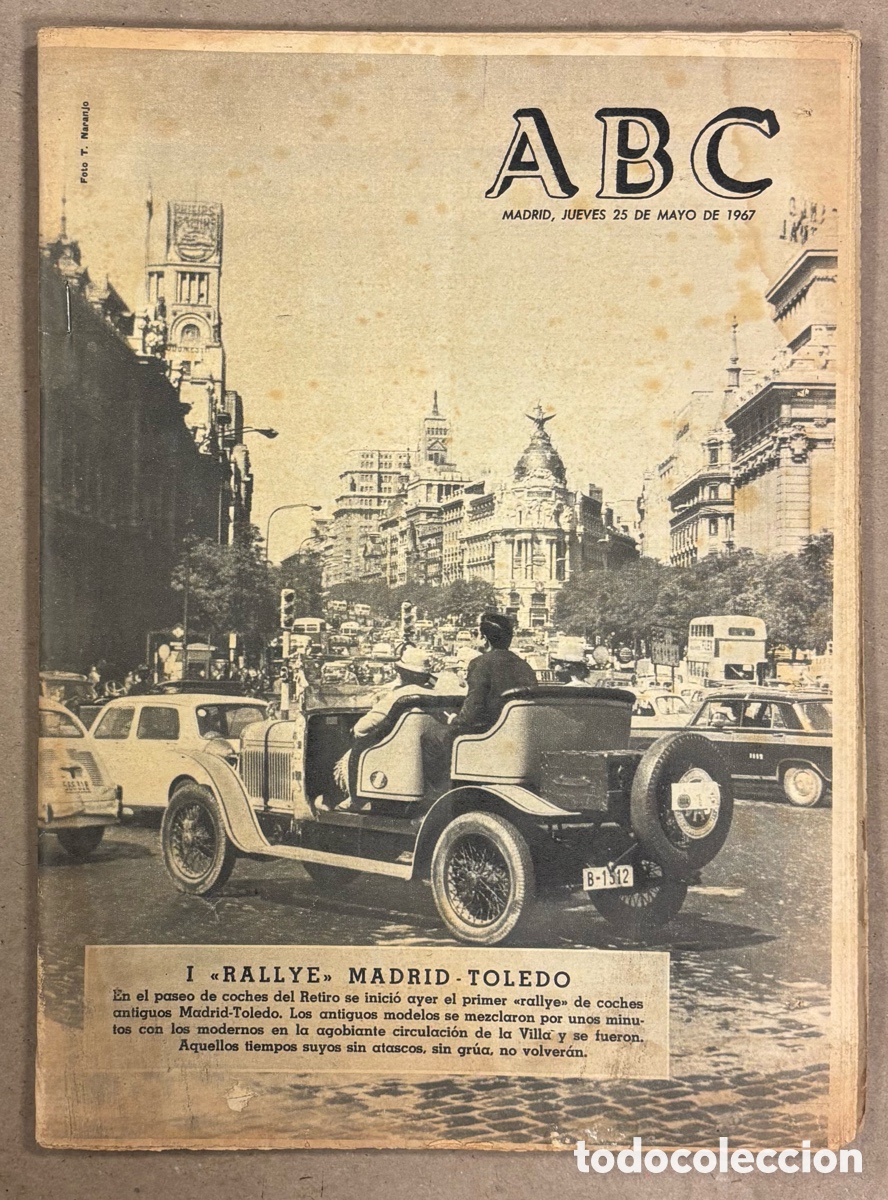 Coleccionismo de revistas y peri&oacute;dicos: ABC (25 DE MAYO DE 1967). I RALLYE MADRID - TOLEDO,&hellip;