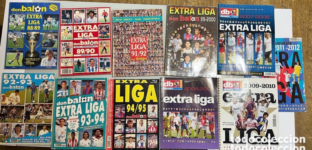 Coleccionismo de revistas y peri&oacute;dicos: 11 Revistas Extra Liga Don Bal&oacute;n, 88/89, 89/90, 91/92, 92/93, 93/94, 94-95&hellip;