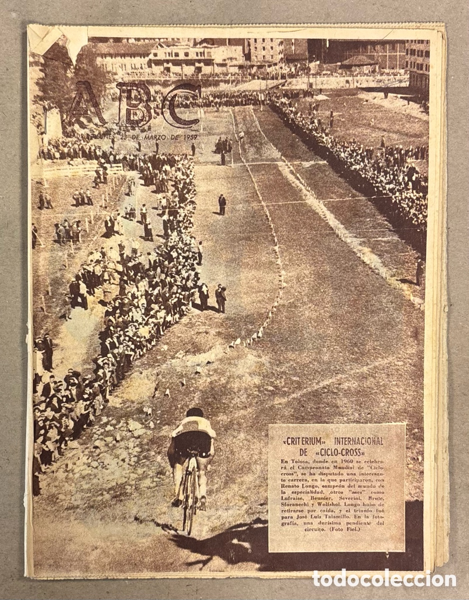 Coleccionismo de revistas y peri&oacute;dicos: ABC (23 DE MARZO DE 1959). CRIT&Eacute;RIUM INTERNACIONAL DE CICLOCROSS EN TOLOSA,&hellip;