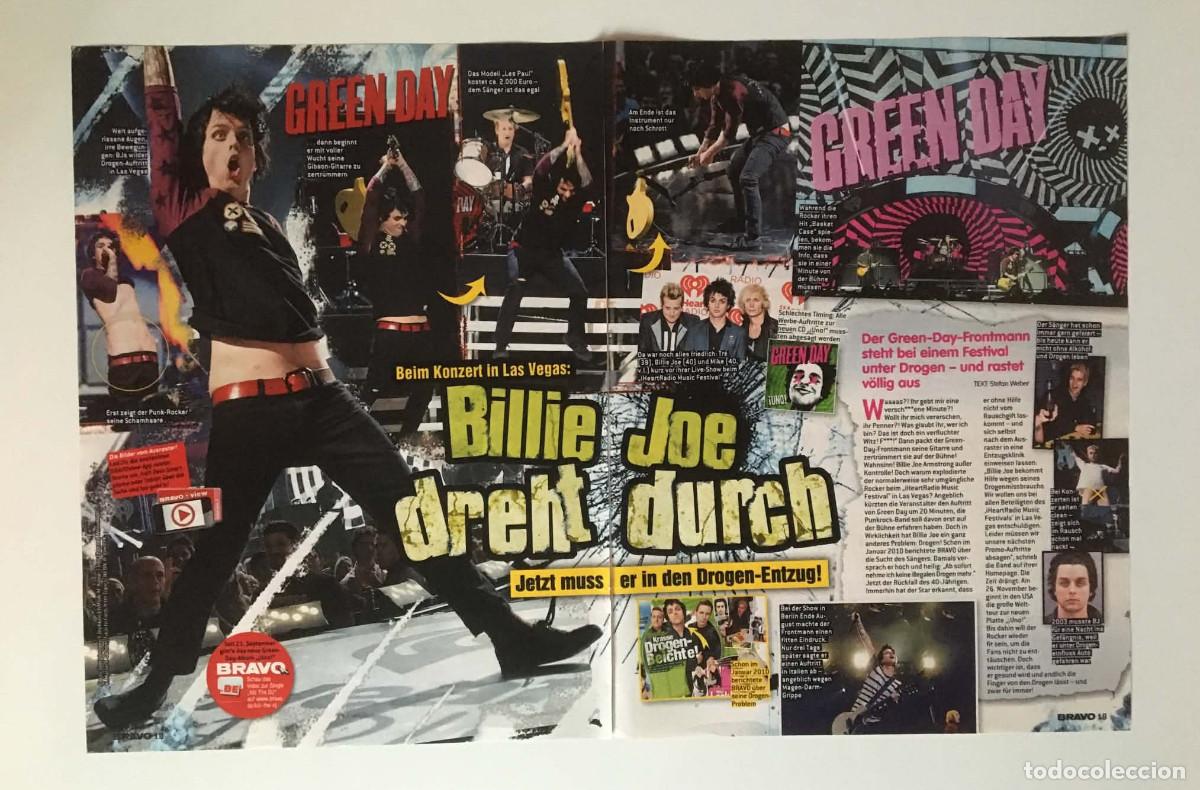 Coleccionismo de revistas y peri&oacute;dicos: Green Day / Ariana Grande Vintage Magazine Article Clipping - Bravo Magazine Germany Music