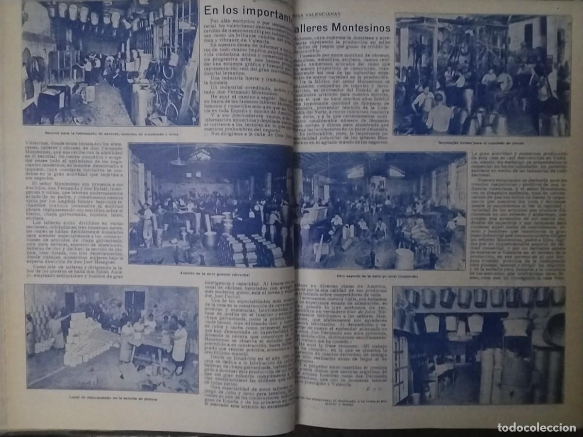 Coleccionismo de revistas y peri&oacute;dicos: TALLERES FERNANDO MONTESINOS JOSE PUCHOL VALENCIA NEVERAS PINTURAS 2 HOJAS A&Ntilde;O 1928