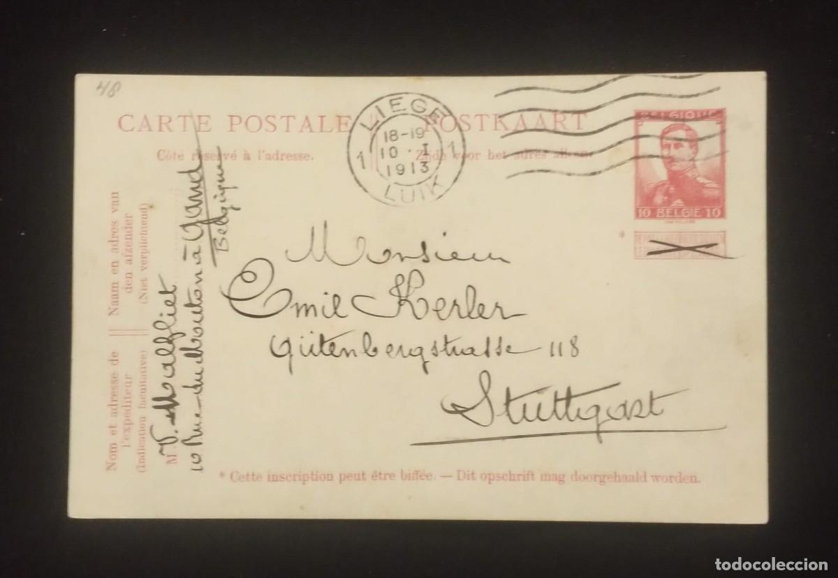 Coleccionismo de revistas y peri&oacute;dicos: TS) 1913 BELGIUM,POSTCARD,CANCELLATION STAMP,WITH THE KING ALBERT I.