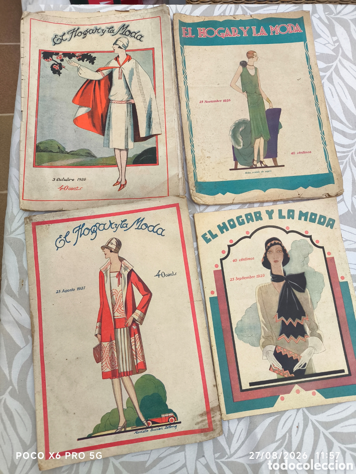 Coleccionismo de revistas y peri&oacute;dicos: Lote revistas Lote de 4 Revistas Antiguas &rdquo;El Hogar y la Moda&rdquo; (1926 - El hogar y la Moda a&ntilde;os 1920